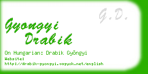 gyongyi drabik business card